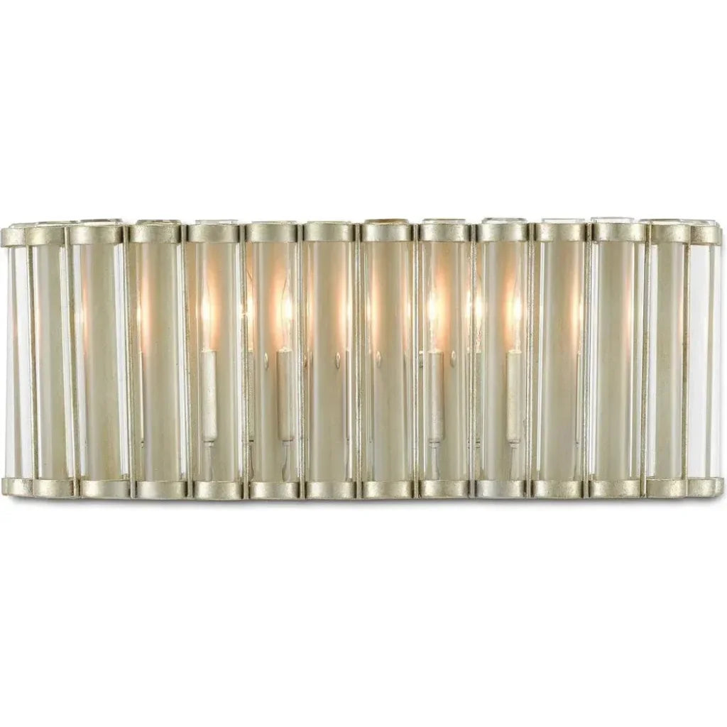 Silver Leaf Clear Warwick Wall Sconce Bunny Williams - LOOMLAN - Currey & Co - Wall Sconces