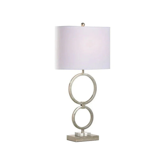 Silver Loop Crystal Accents Table Lamp - LOOMLAN - Chelsea House - Table Lamps