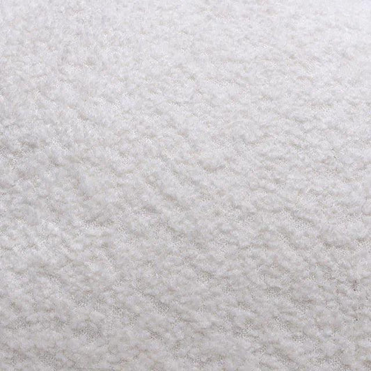 Single 14" Round Accent Pillow White Faux Shearling - LOOMLAN - Diamond Sofa - Throw Pillows