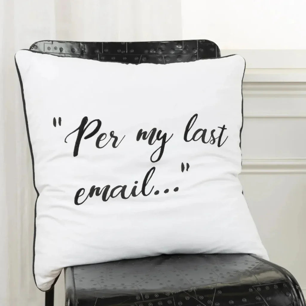 Skye Words Fun Decorative Couch Pillows Down Insert - LOOMLAN - LOOMLAN - Throw Pillows