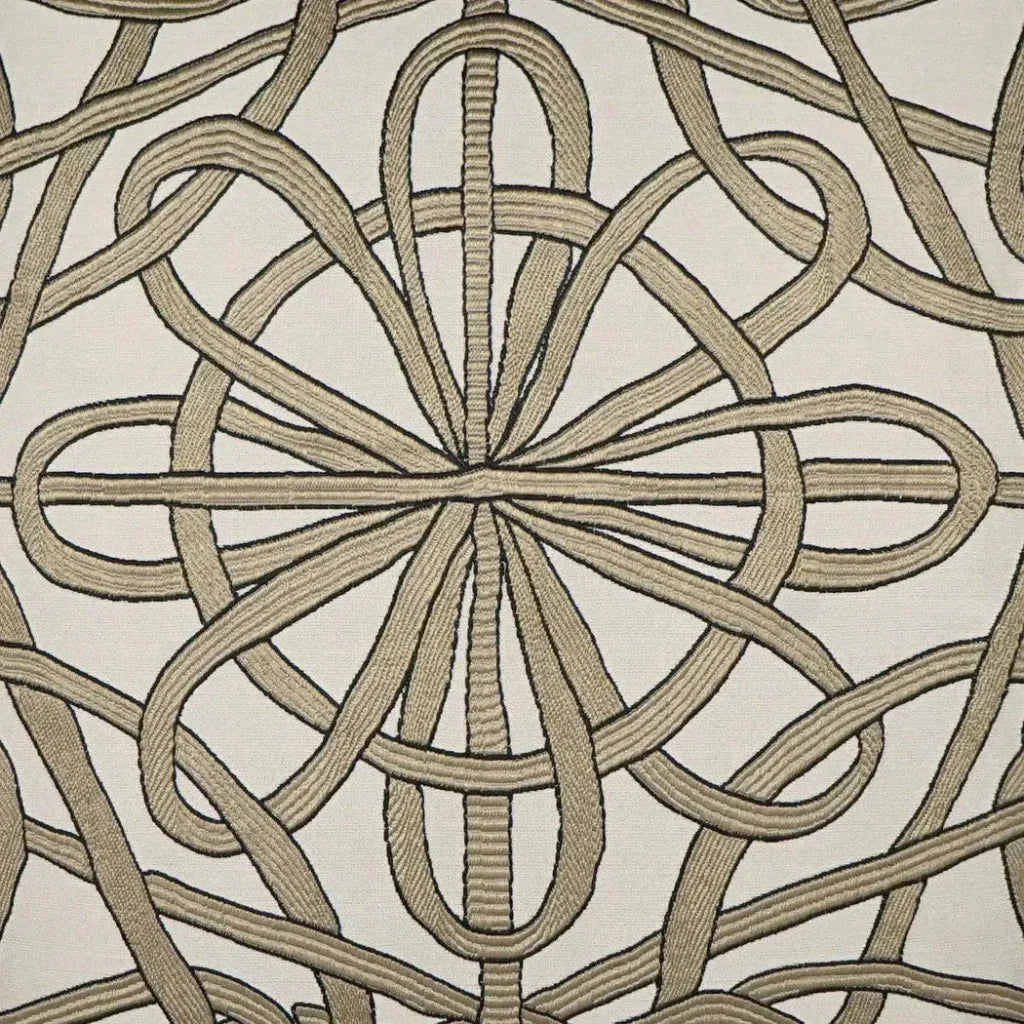 Slip Knot Taupe Gold Large Throw Pillow Insert - LOOMLAN - D.V. Kap - Throw Pillows