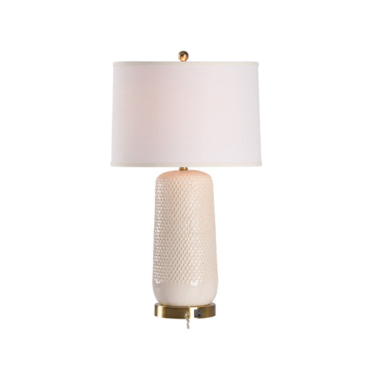 Sophia Textured Cream Ceramic Table Lamp
