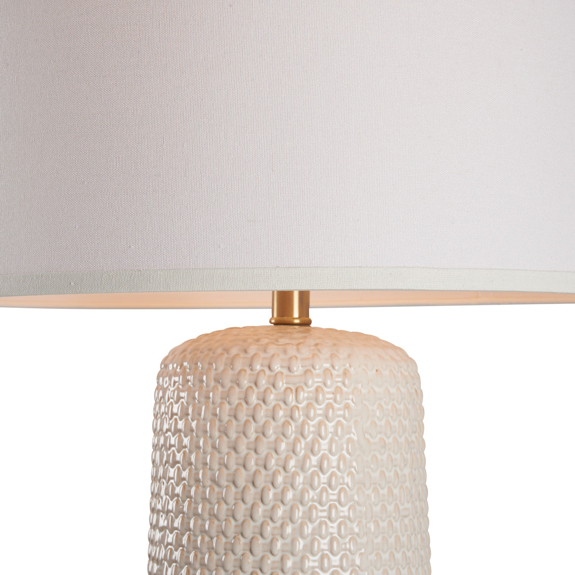 Sophia Textured Cream Ceramic Table Lamp