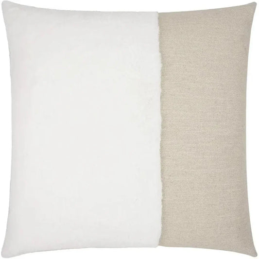 St. Moritz Swan Faux Fur White Large Throw Pillow - LOOMLAN - D.V. Kap - Throw Pillows