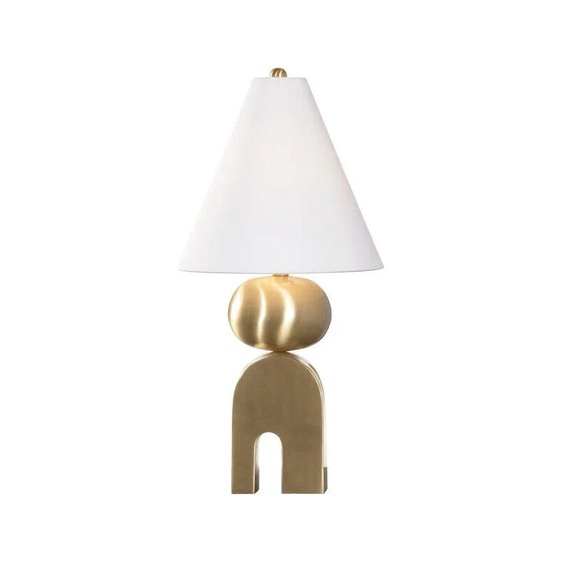 Stacis Smooth Curves Brass Finish Table Lamp - LOOMLAN - Wildwood - Table Lamps
