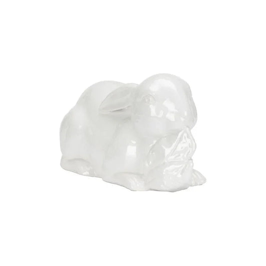 Staffordshire Rabbit Style Porcelain Sculpture - LOOMLAN - Chelsea House - Statues & Sculptures