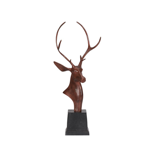 Stag Red Metal Sculpture