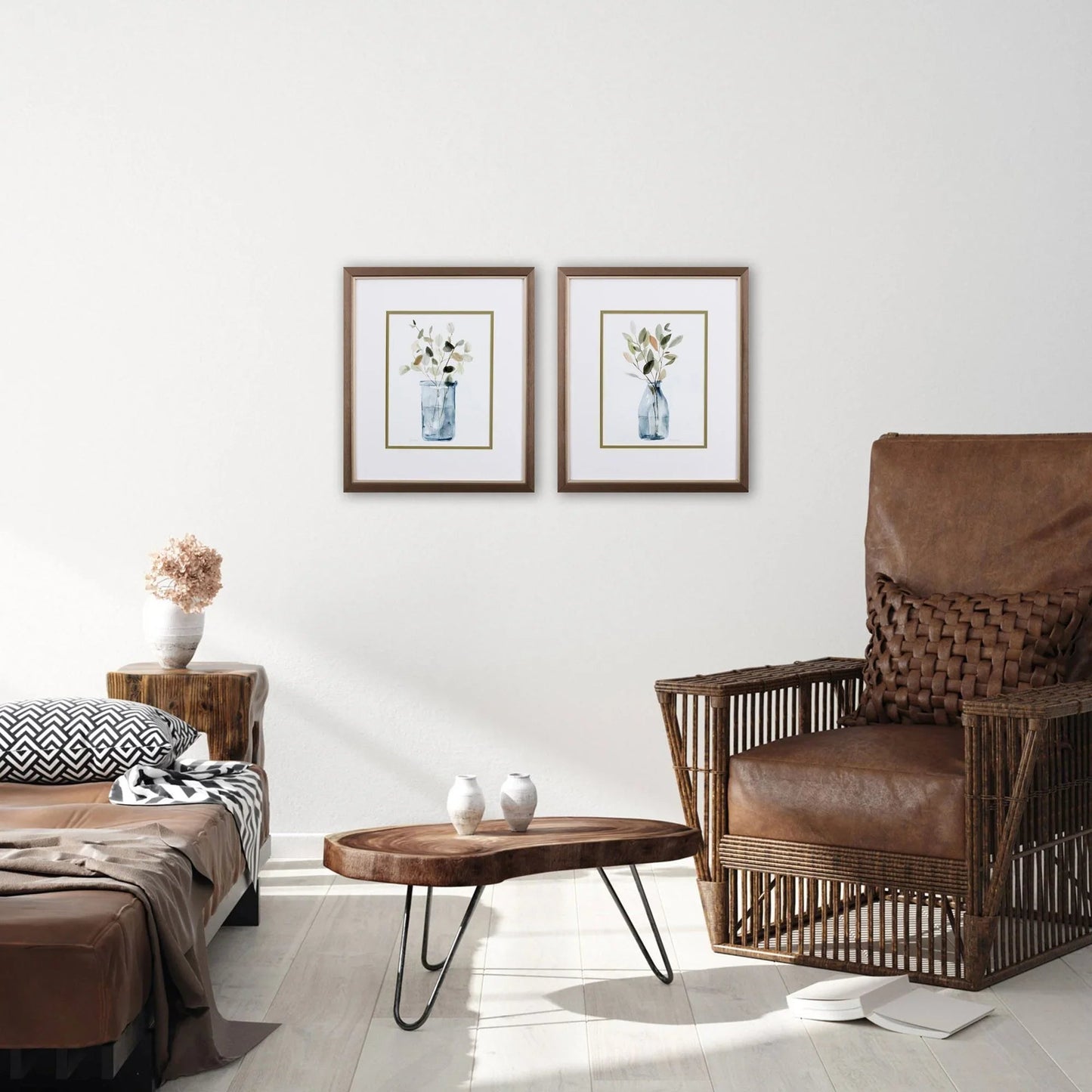 Still Moment Blue Canvas Art 2PC