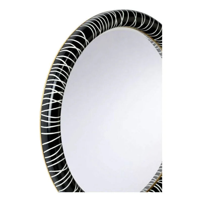 String Along Wood Framed Wall Mirror - Blue - LOOMLAN - Chelsea House - Wall Mirrors