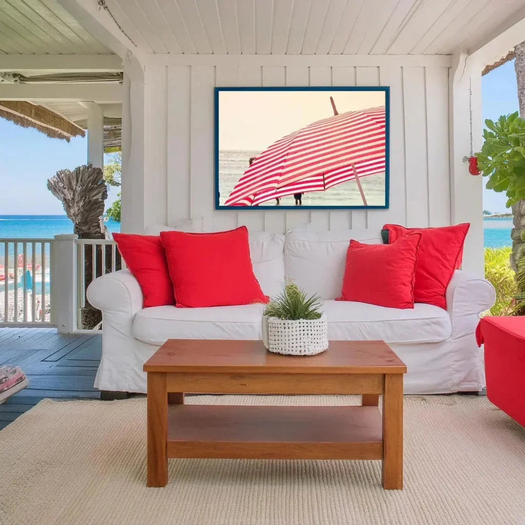 Summer Beach Umbrella d Canvas Wall Art For Living Room - LOOMLAN - LOOMLAN - Canvas Art