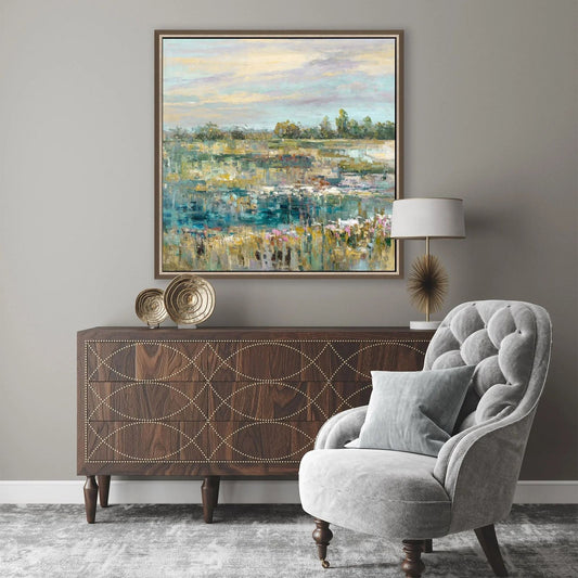 Paragon Summer Splendor Blue Canvas Art