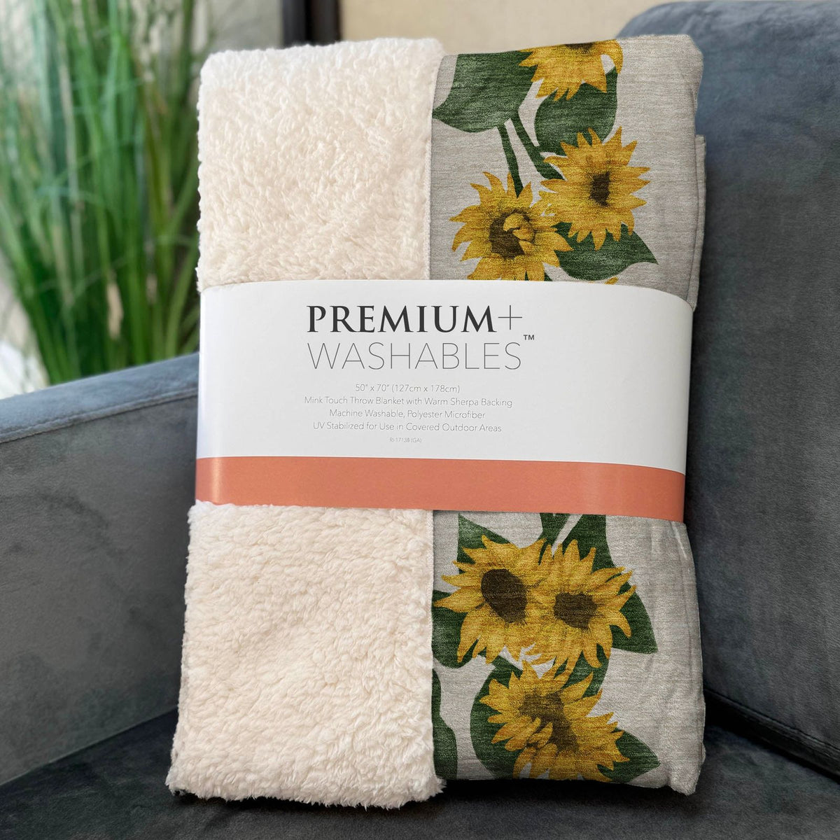 Sunflower Border 50" x 70" Throw Blanket -- view 5