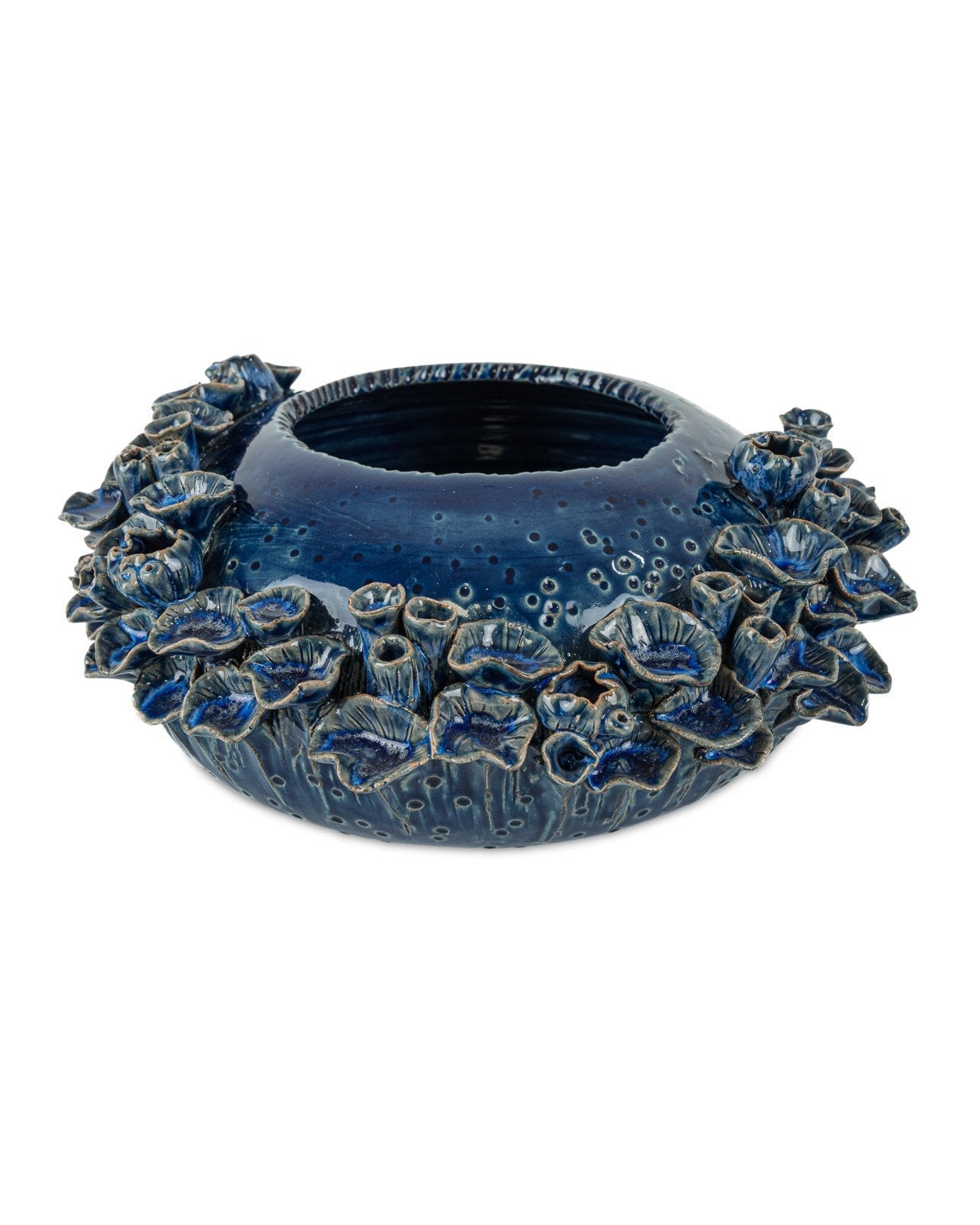 Sunken Blue Ceramic Bowl