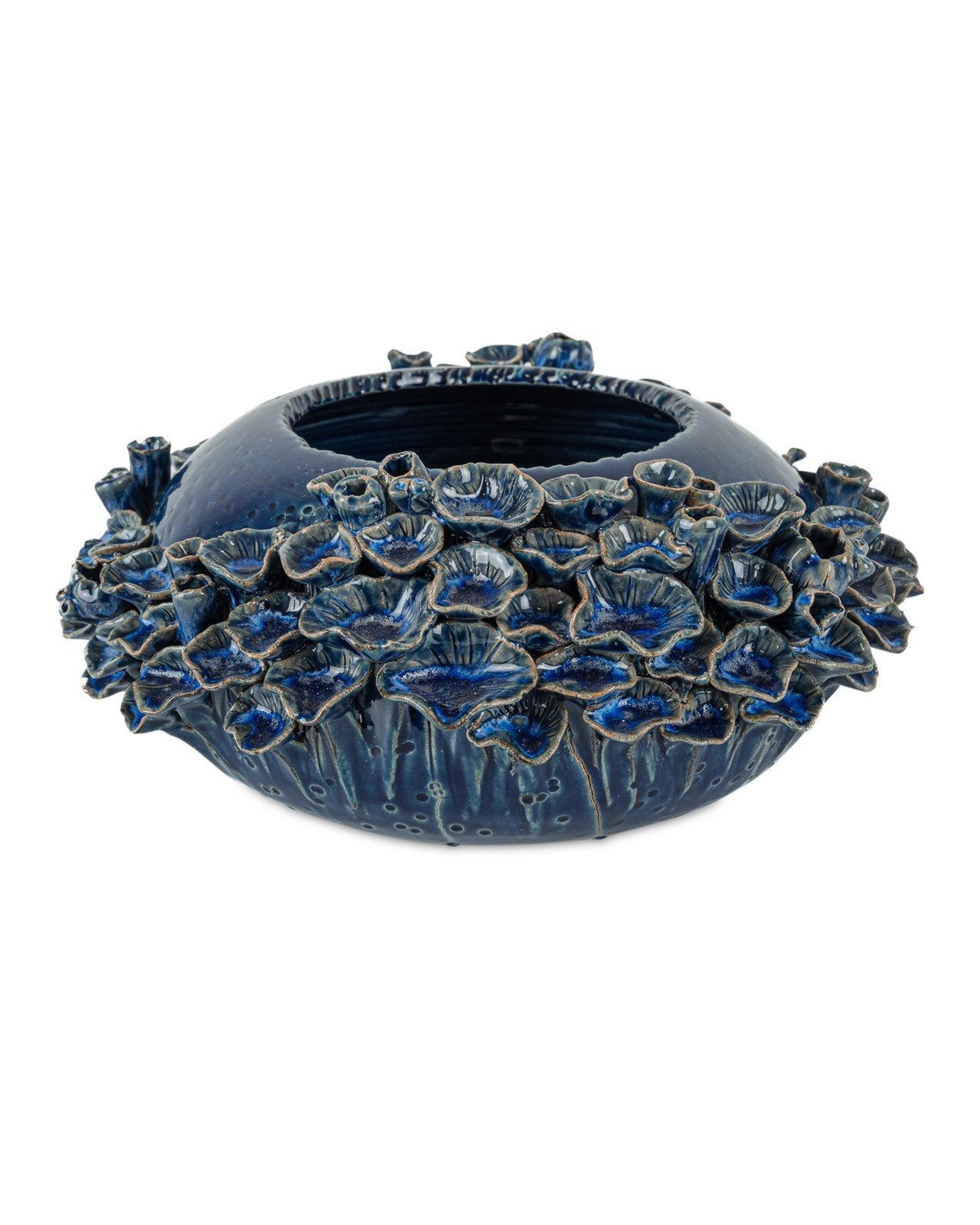 Sunken Blue Ceramic Bowl