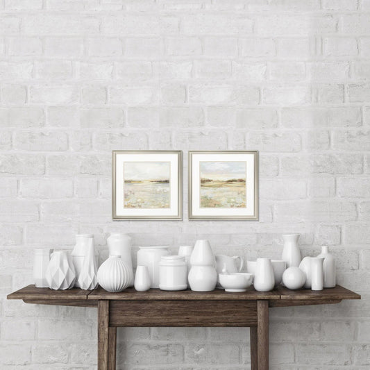 Sunset Glass Front Orange Canvas Art 2PC