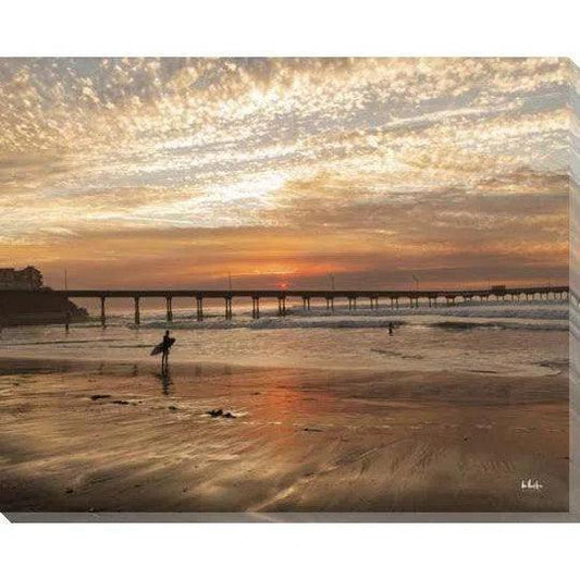 Surfers Sunset Coastal Wall Art Indoor Outdoor Canvas - LOOMLAN - LOOMLAN - Canvas Art