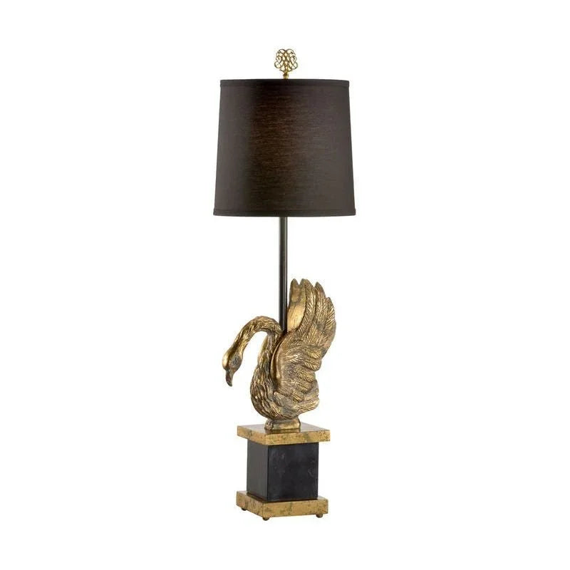 Wildwood Swan Lake Marble Made Table Lamp