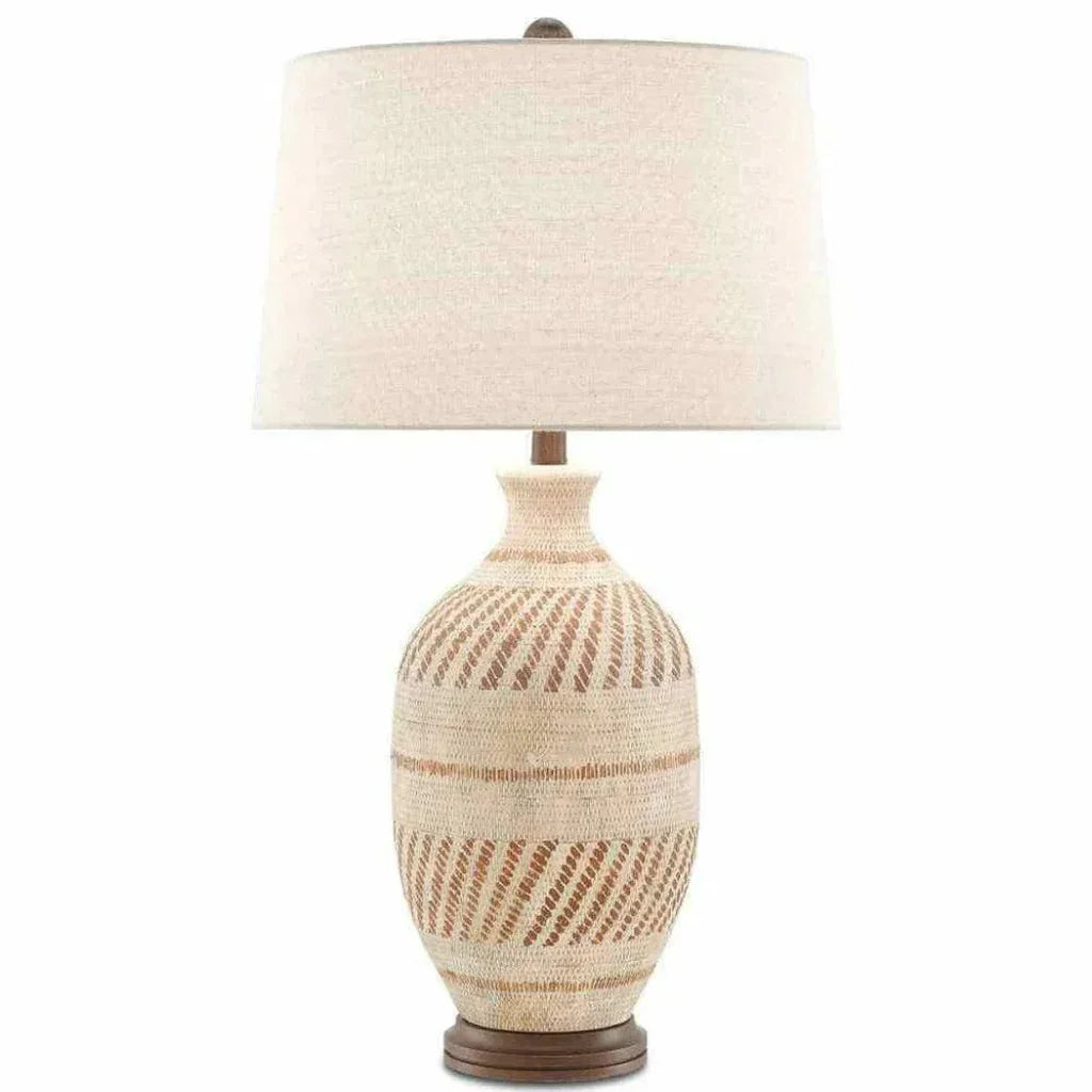Tan Brown Hand Rubbed Bronze Faiyum Table Lamp - LOOMLAN - Currey & Co - Table Lamps