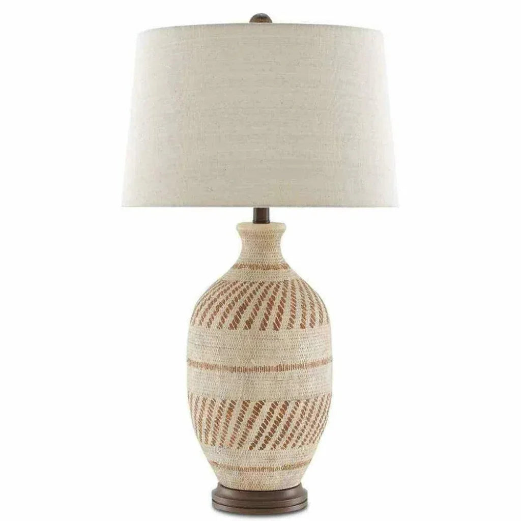 Tan Brown Hand Rubbed Bronze Faiyum Table Lamp - LOOMLAN - Currey & Co - Table Lamps