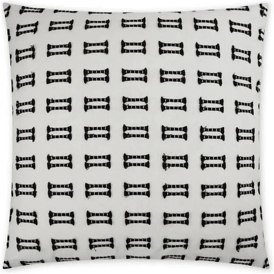 Tassels Tuxedo Global White Large Throw Pillow Insert - LOOMLAN - D.V. Kap - Throw Pillows