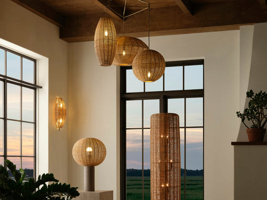 Teague Raffia Rope Shade Wall Sconce