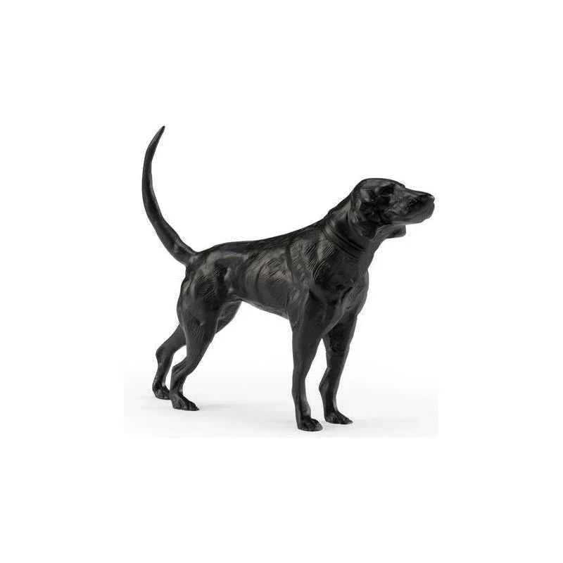 Teddy Matte Black Dog Patio Sculpture - LOOMLAN - Wildwood - Statues & Sculptures