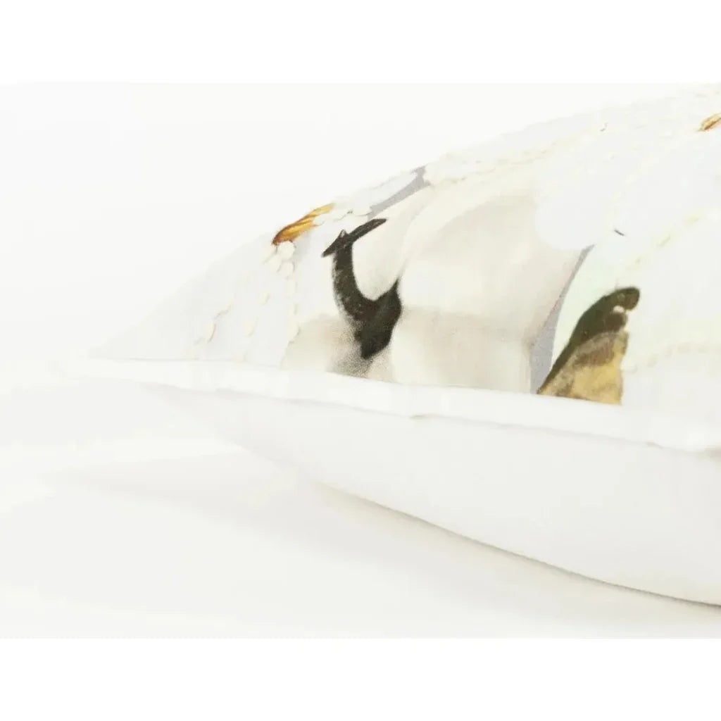 LOOMLAN Thanksgiving Throw Pillow White Pumpkin Zia
