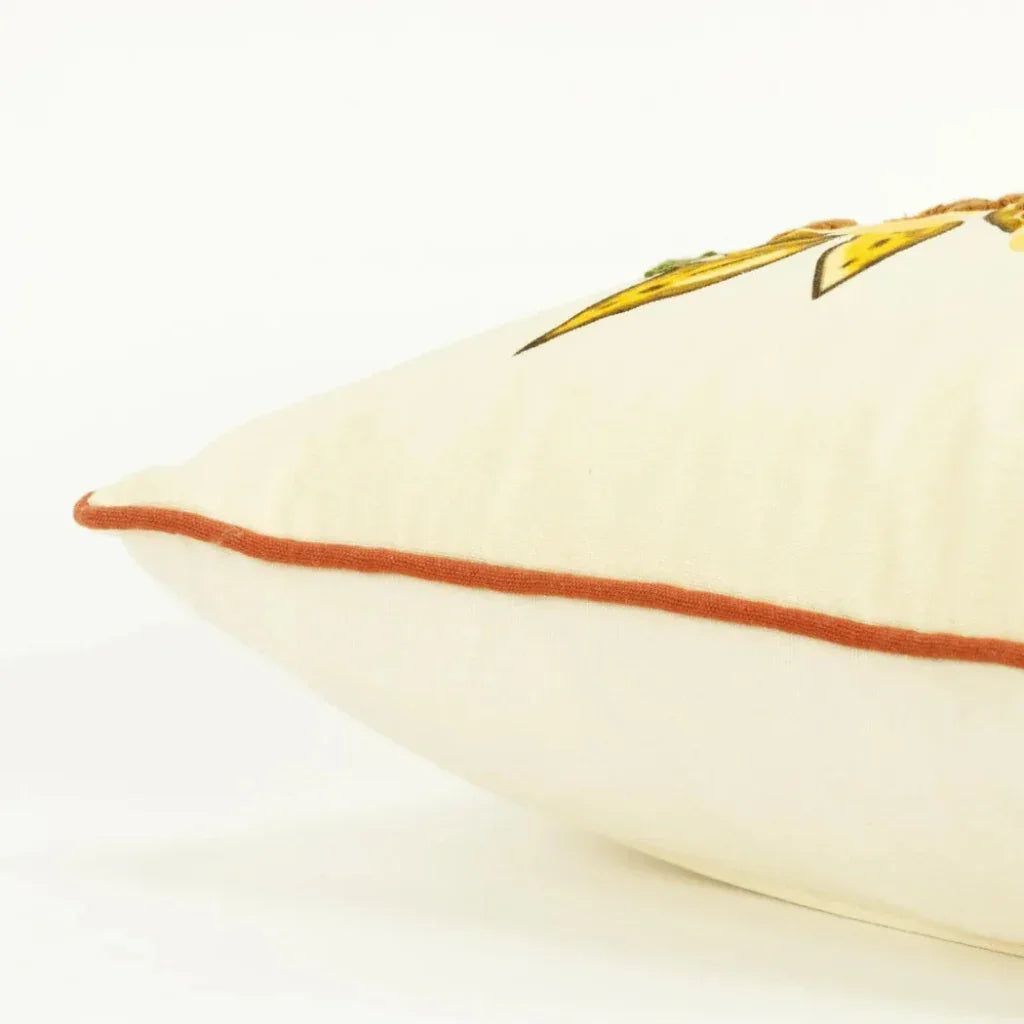 LOOMLAN Thanksgiving Welted Pumpkin Throw Pillow Remy