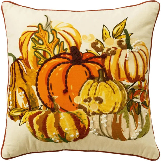 Thanksgiving Welted Pumpkin Throw Pillow Remy - LOOMLAN - LOOMLAN - Throw Pillows