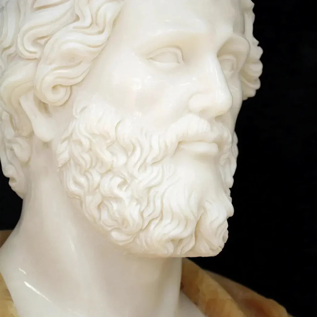 Thanos Marble Bust Sculpture - LOOMLAN - Currey & Co - Statues & Sculptures