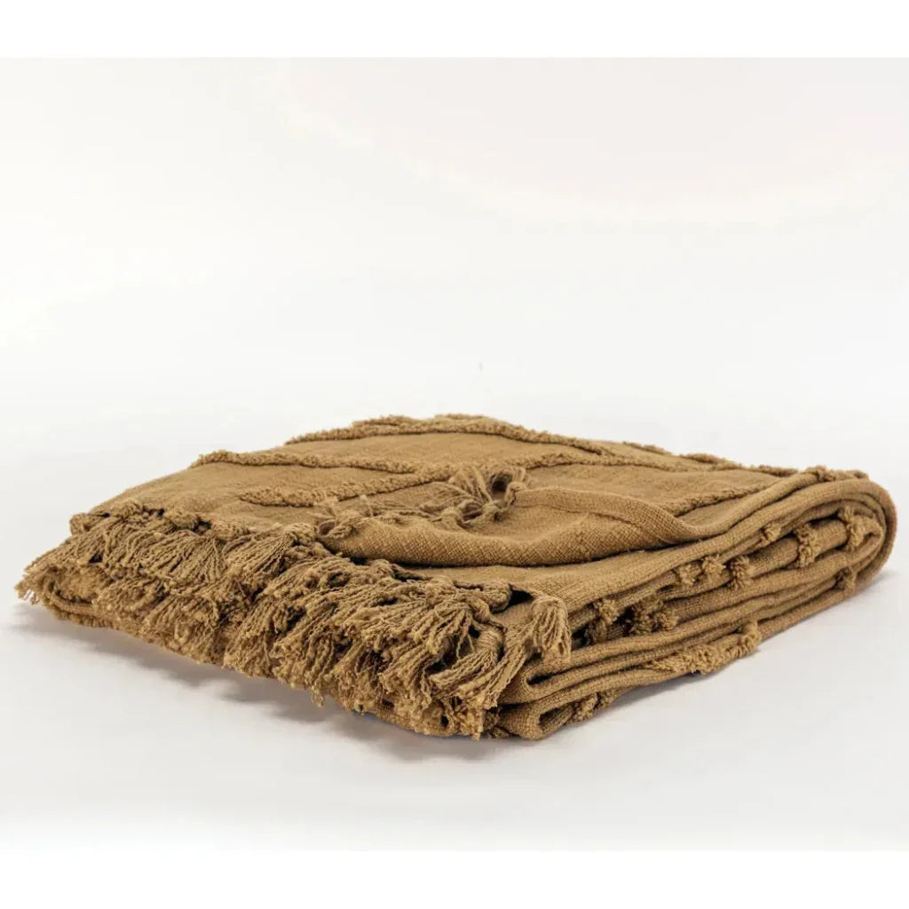 Thelma Textured Cotton Throw Blanket - LOOMLAN - LOOMLAN - Throw Blankets