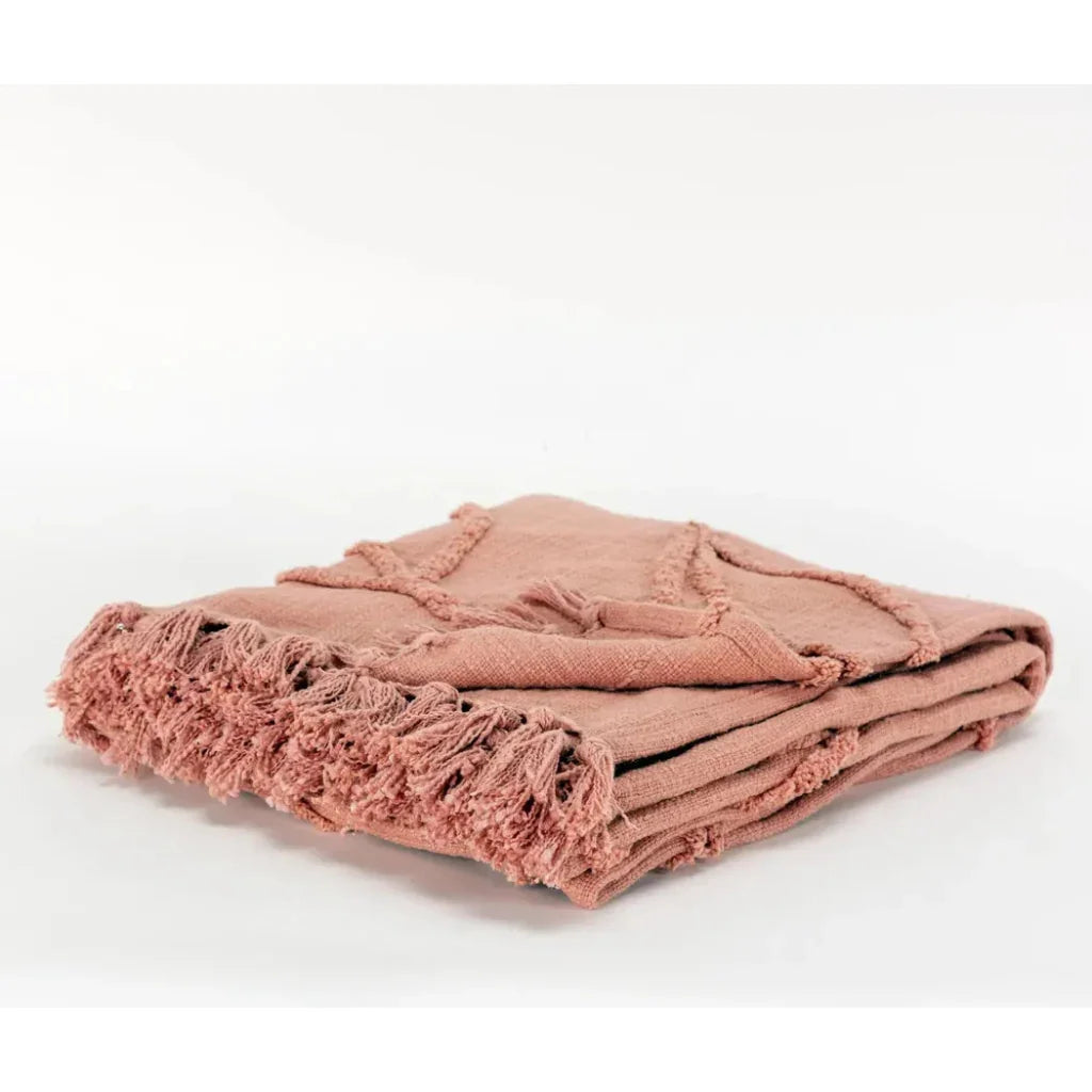 Thelma Textured Cotton Throw Blanket - LOOMLAN - LOOMLAN - Throw Blankets