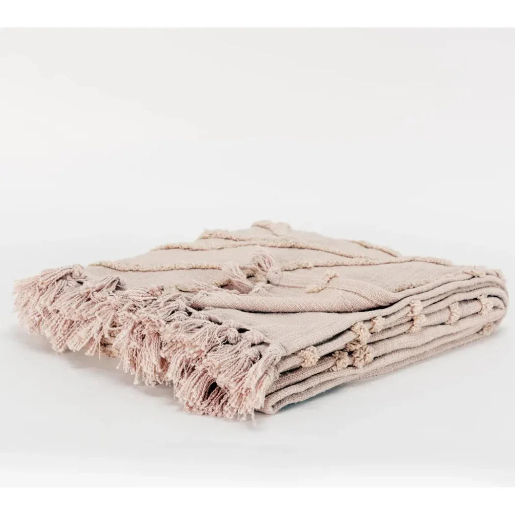 Thelma Textured Cotton Throw Blanket - LOOMLAN - LOOMLAN - Throw Blankets