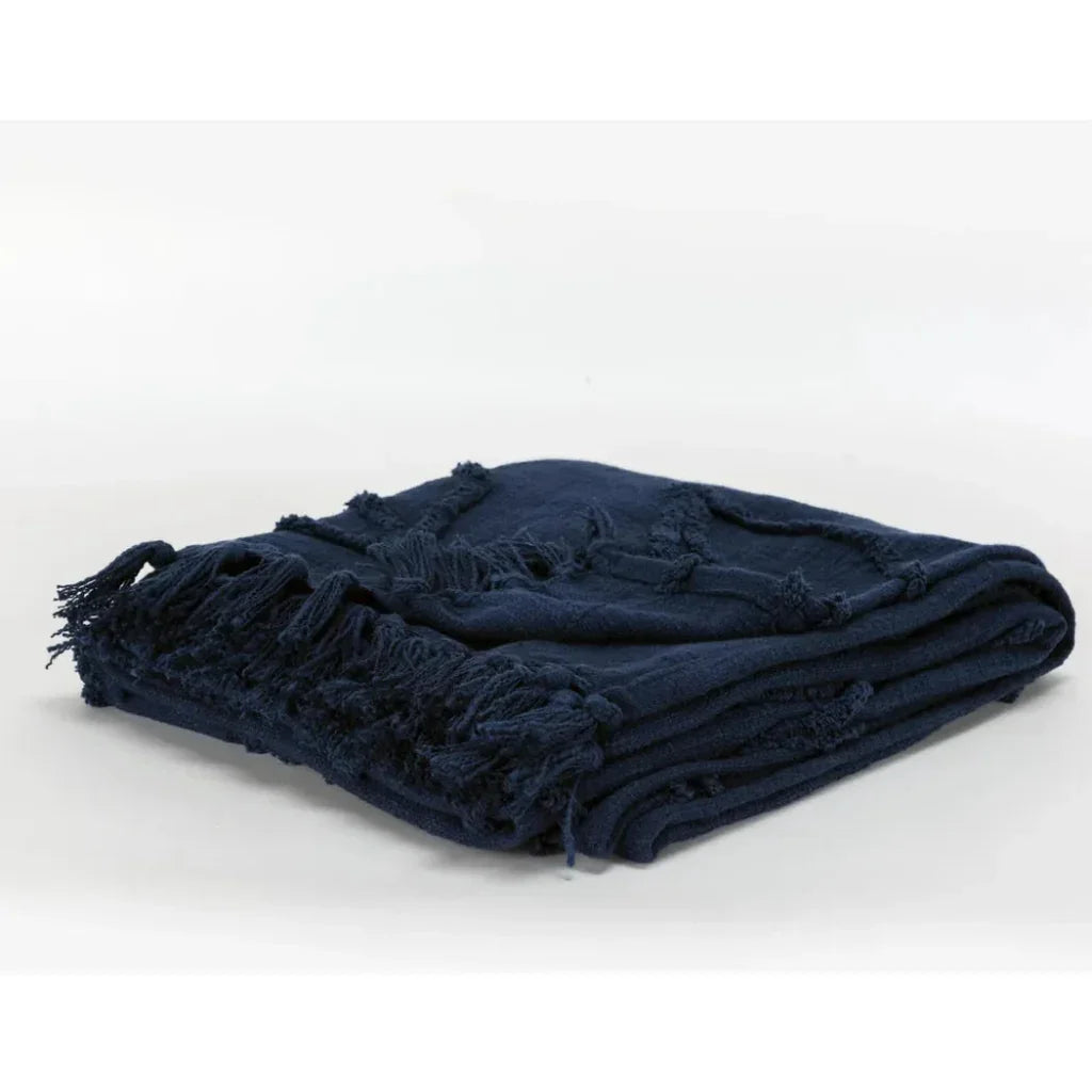 Thelma Textured Cotton Throw Blanket - LOOMLAN - LOOMLAN - Throw Blankets