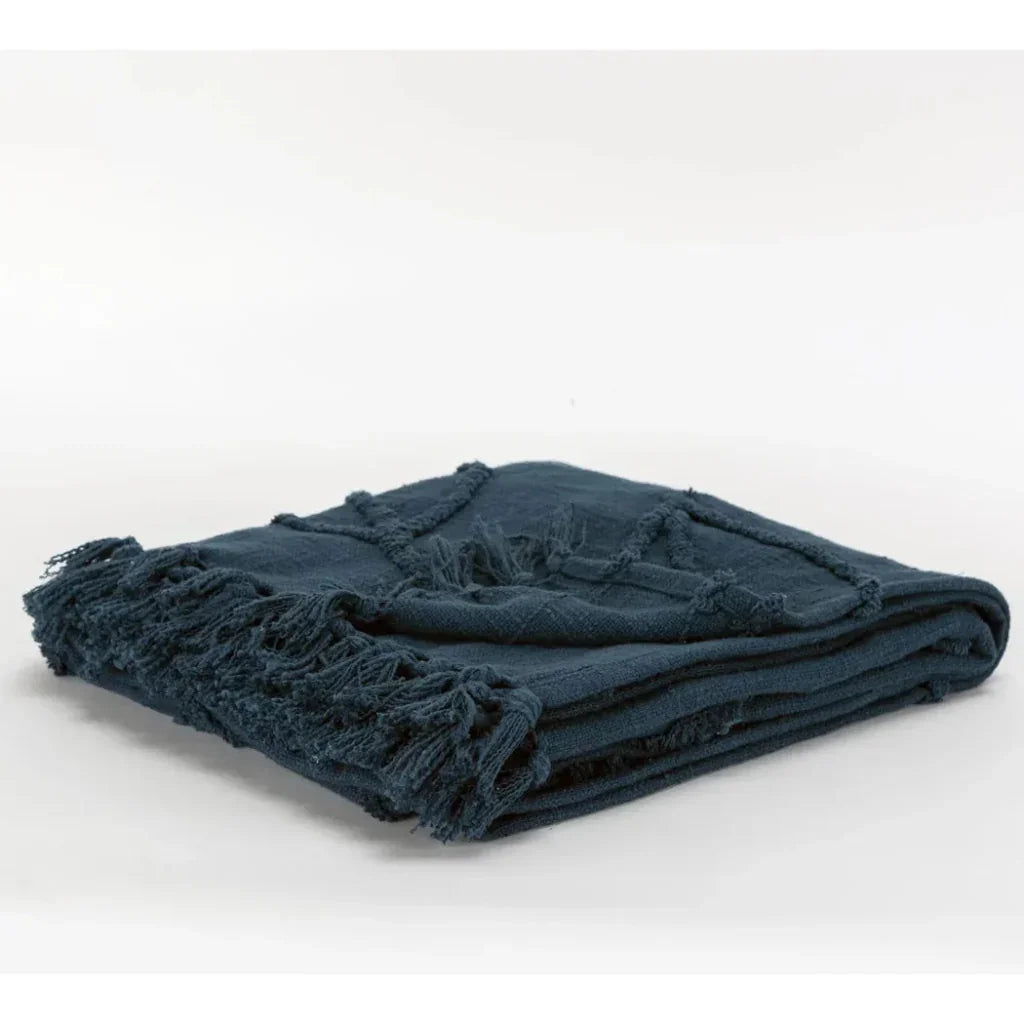Thelma Textured Cotton Throw Blanket - LOOMLAN - LOOMLAN - Throw Blankets