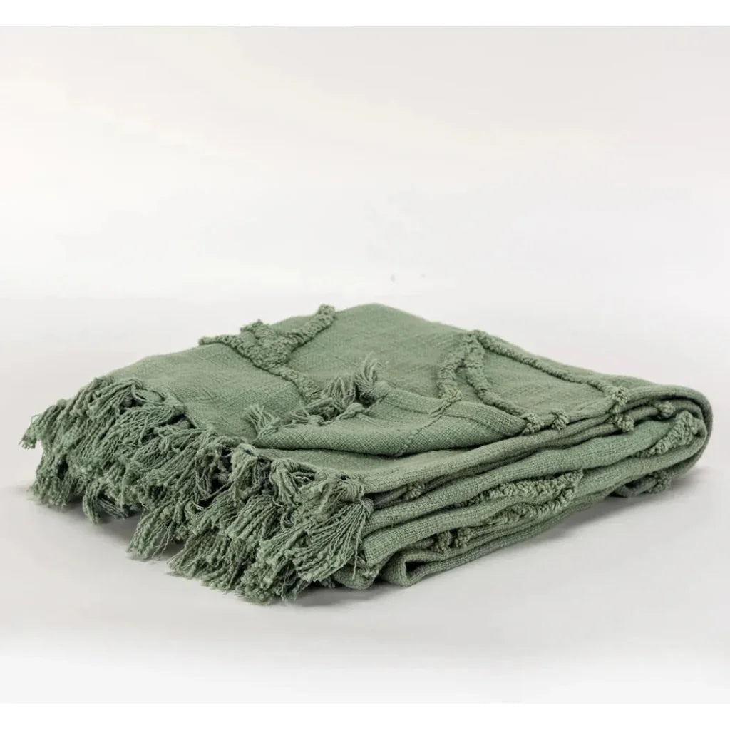 Thelma Textured Cotton Throw Blanket - LOOMLAN - LOOMLAN - Throw Blankets