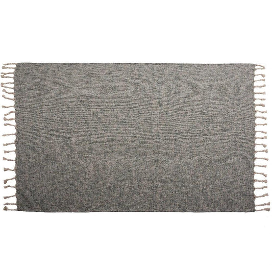 Theo Teal Gray Throw Blanket - LOOMLAN - LOOMLAN - Throw Blankets