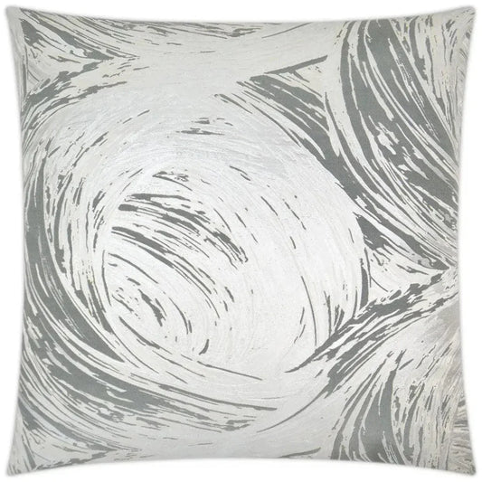 Tornado Pewter Grey Throw Pillow With Insert - LOOMLAN - D.V. Kap - Throw Pillows