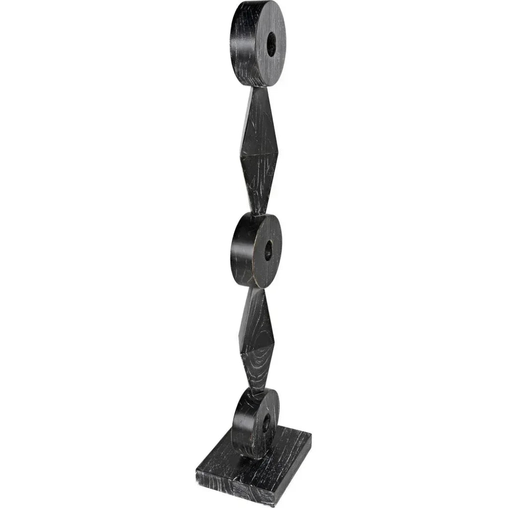 Totem Cinder Black Sculpture - LOOMLAN - Noir - Statues & Sculptures