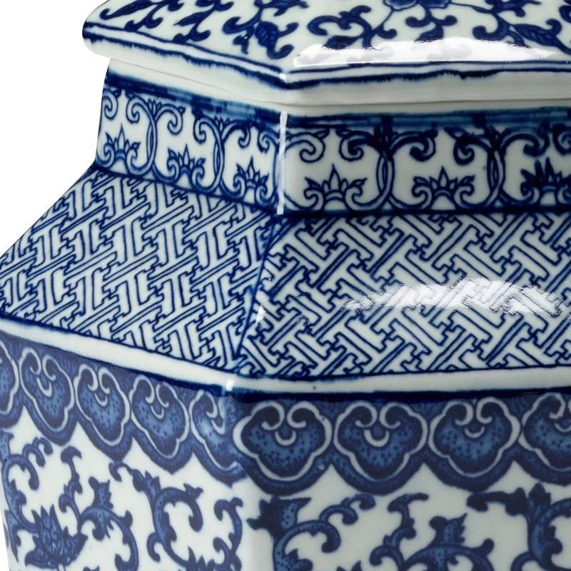 Tower Hexagonal Porcelain Vase - LOOMLAN - Chelsea House - Vases & Jars