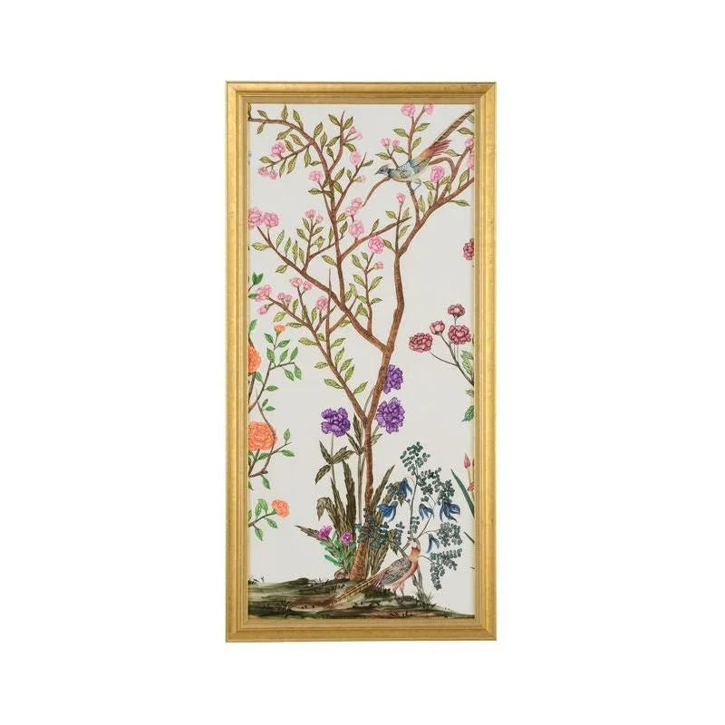 Traditional Chinoiserie Gold Leaf Framed Artwork-Framed Wall Art-Chelsea House-Chinoiserie II-LOOMLAN