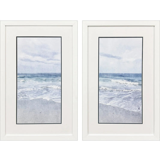 Tranquil Ocean Blue Canvas Art 2PC