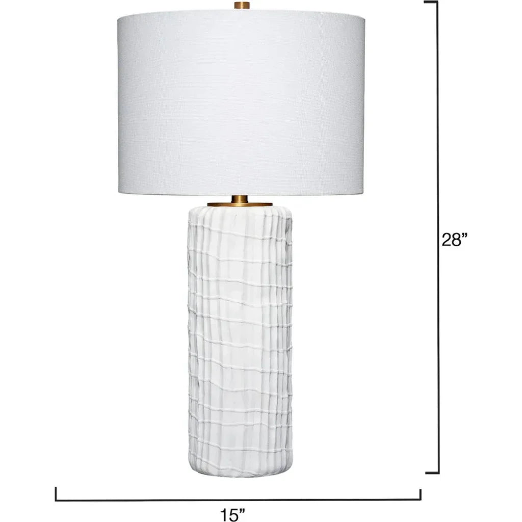 Jamie Young Trunk Polyresin White Table Lamp