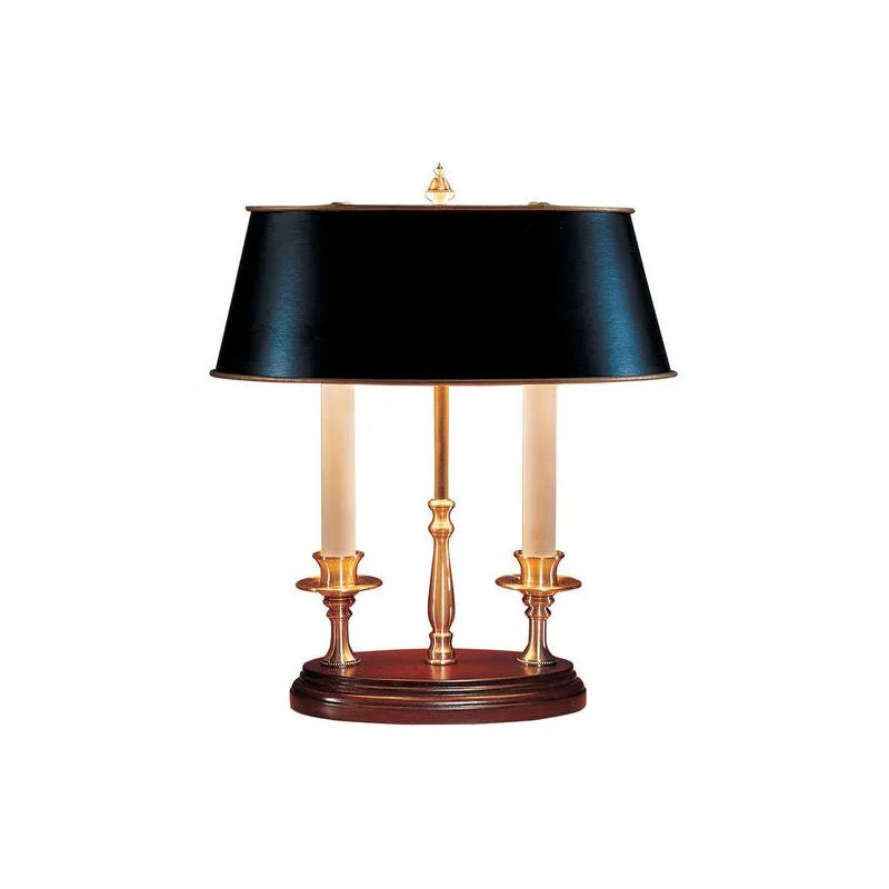 Wildwood Twin Candle Solid Brass Desk Lamp