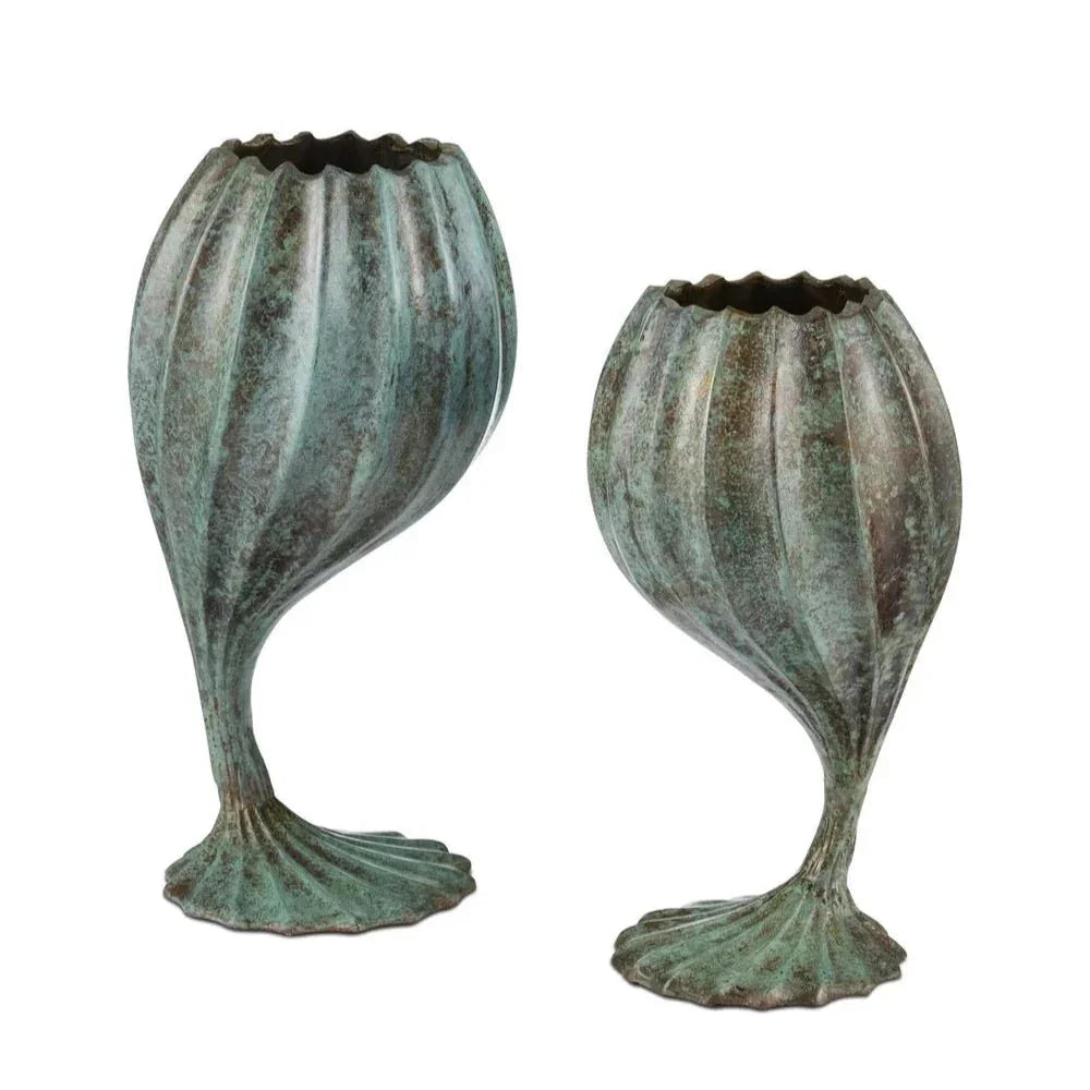 Utrecht Cast Aluminum Objects (Set Of 2 ) - LOOMLAN - Currey & Co - Statues & Sculptures
