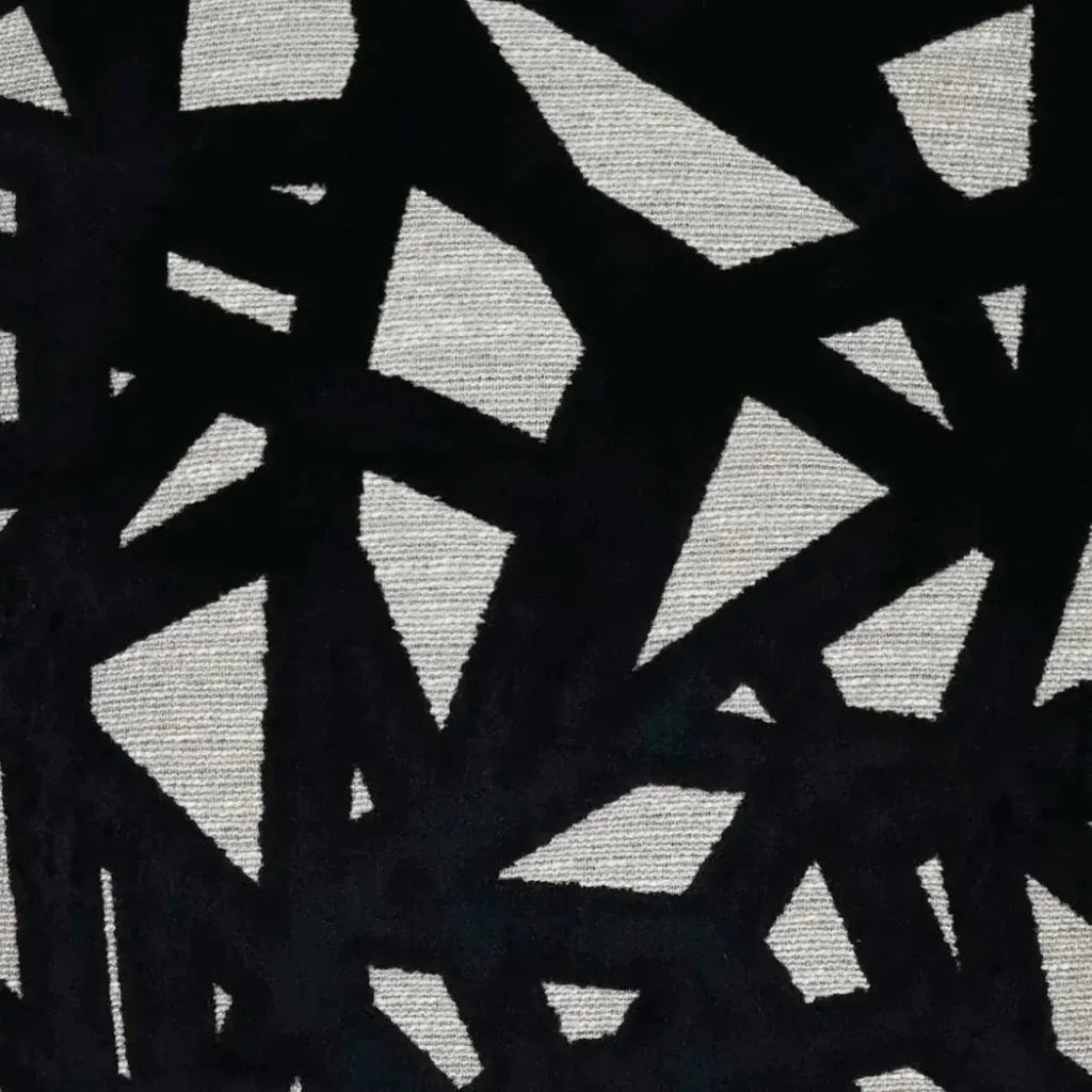 Veleri Black Abstract Black Grey Large Throw Pillow - LOOMLAN - D.V. Kap - Throw Pillows