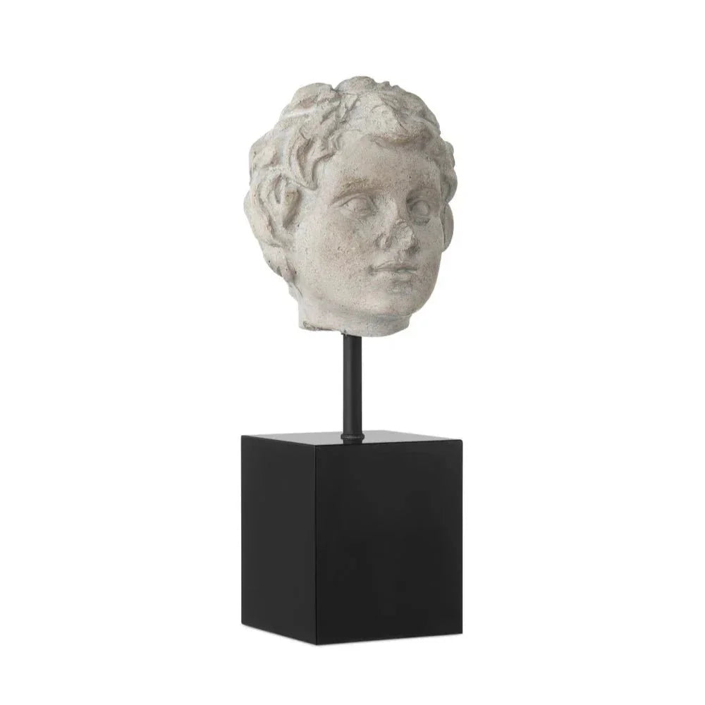 Venus Head On Stand Set Sculpture (Set Of 2) - LOOMLAN - Currey & Co - Statues & Sculptures