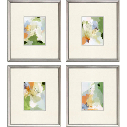 Verdure Wood Frame Green Canvas Art 4PC