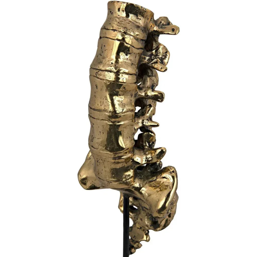 Vertebrae Antique Brass and Steel Sculpture - LOOMLAN - Noir - Statues & Sculptures