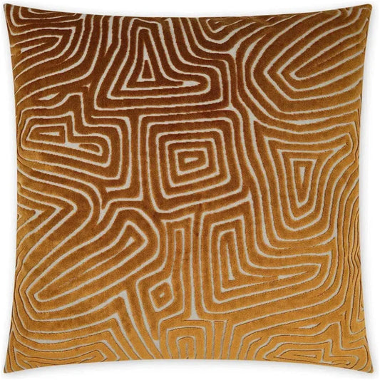 Vertigo Rust Abstract Copper Large Throw Pillow Insert - LOOMLAN - D.V. Kap - Throw Pillows
